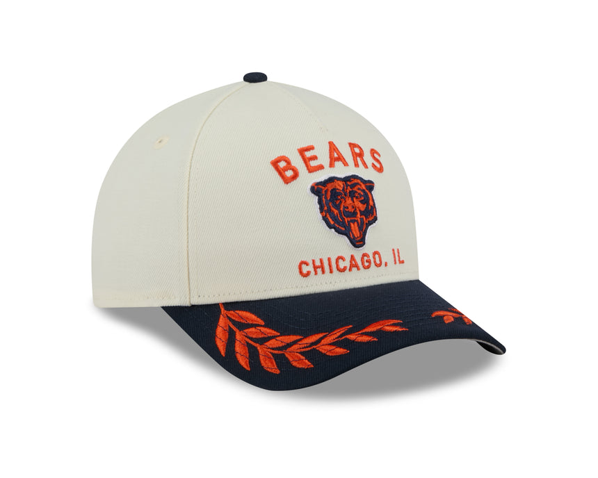 Men's Chicago Bears New Era 2025 NFL Draft Chrome M-Crown 9FORTY Snapback Adjustable Hat - Pro Jersey Sports