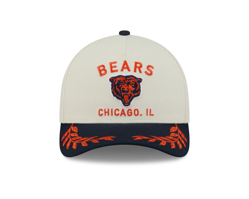 Men's Chicago Bears New Era 2025 NFL Draft Chrome M-Crown 9FORTY Snapback Adjustable Hat - Pro Jersey Sports