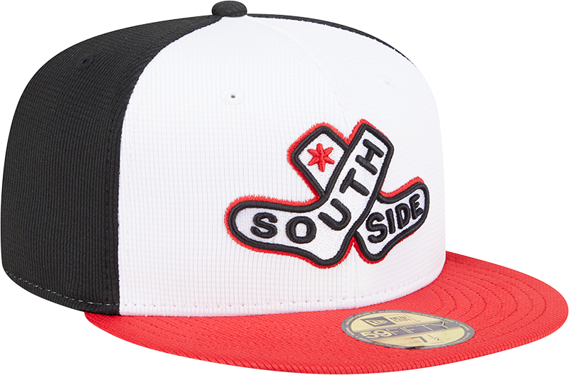 Chicago White Sox New Era Black/White/Red 2025 City Connect Batting Practice 59FIFTY Fitted Hat - Pro Jersey Sports