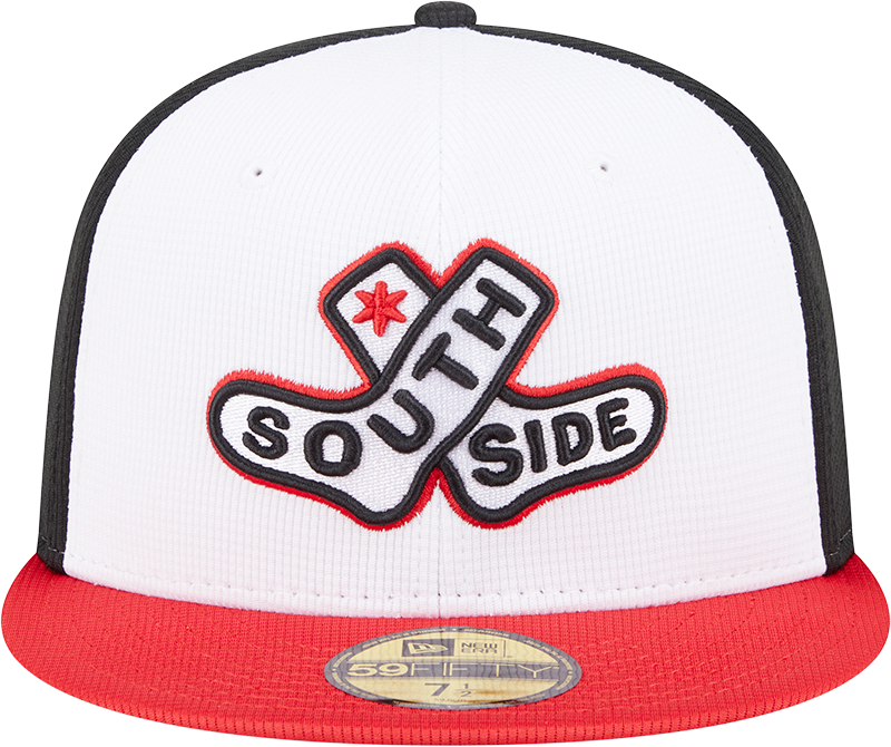 Chicago White Sox New Era Black/White/Red 2025 City Connect Batting Practice 59FIFTY Fitted Hat - Pro Jersey Sports
