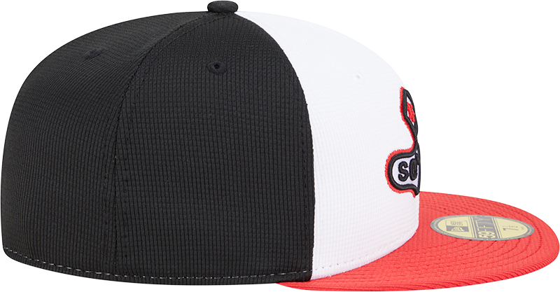 Chicago White Sox New Era Black/White/Red 2025 City Connect Batting Practice 59FIFTY Fitted Hat - Pro Jersey Sports