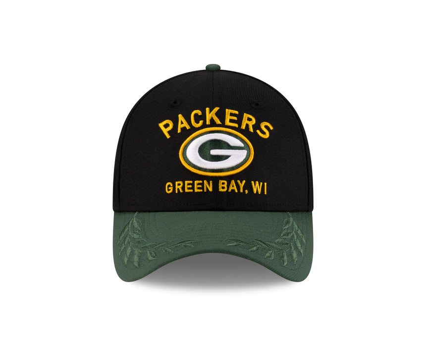 Men's Green Bay Packers New Era 2025 NFL Draft Black 39THIRTY Flex Fit Hat - Pro Jersey Sports