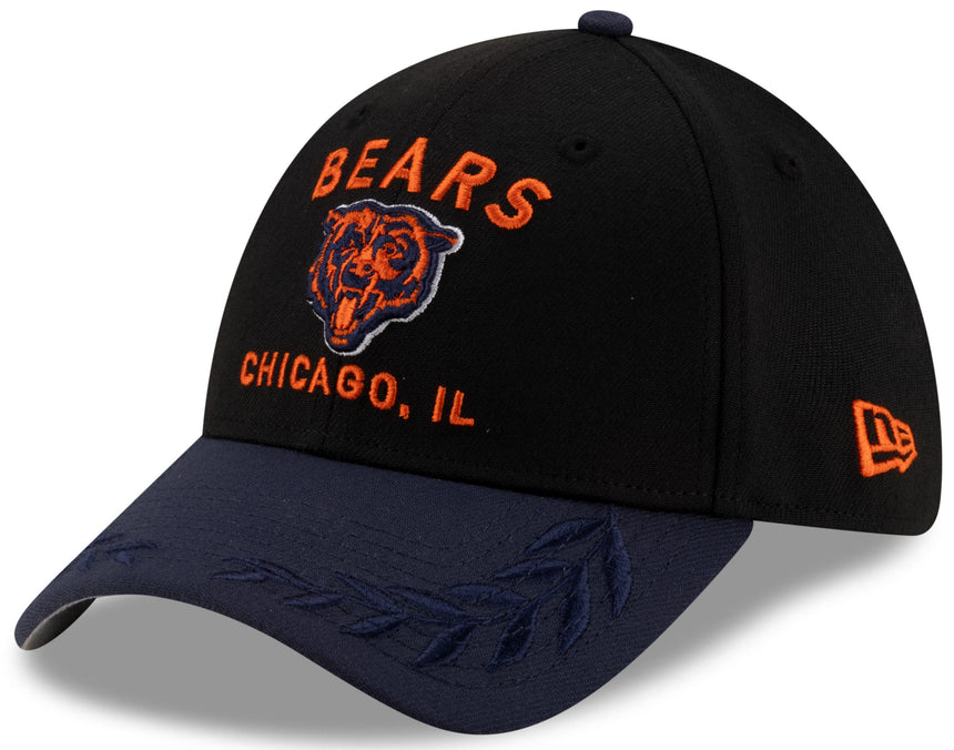 Men's Chicago Bears New Era 2025 NFL Draft Black 39THIRTY Flex Fit Hat - Pro Jersey Sports
