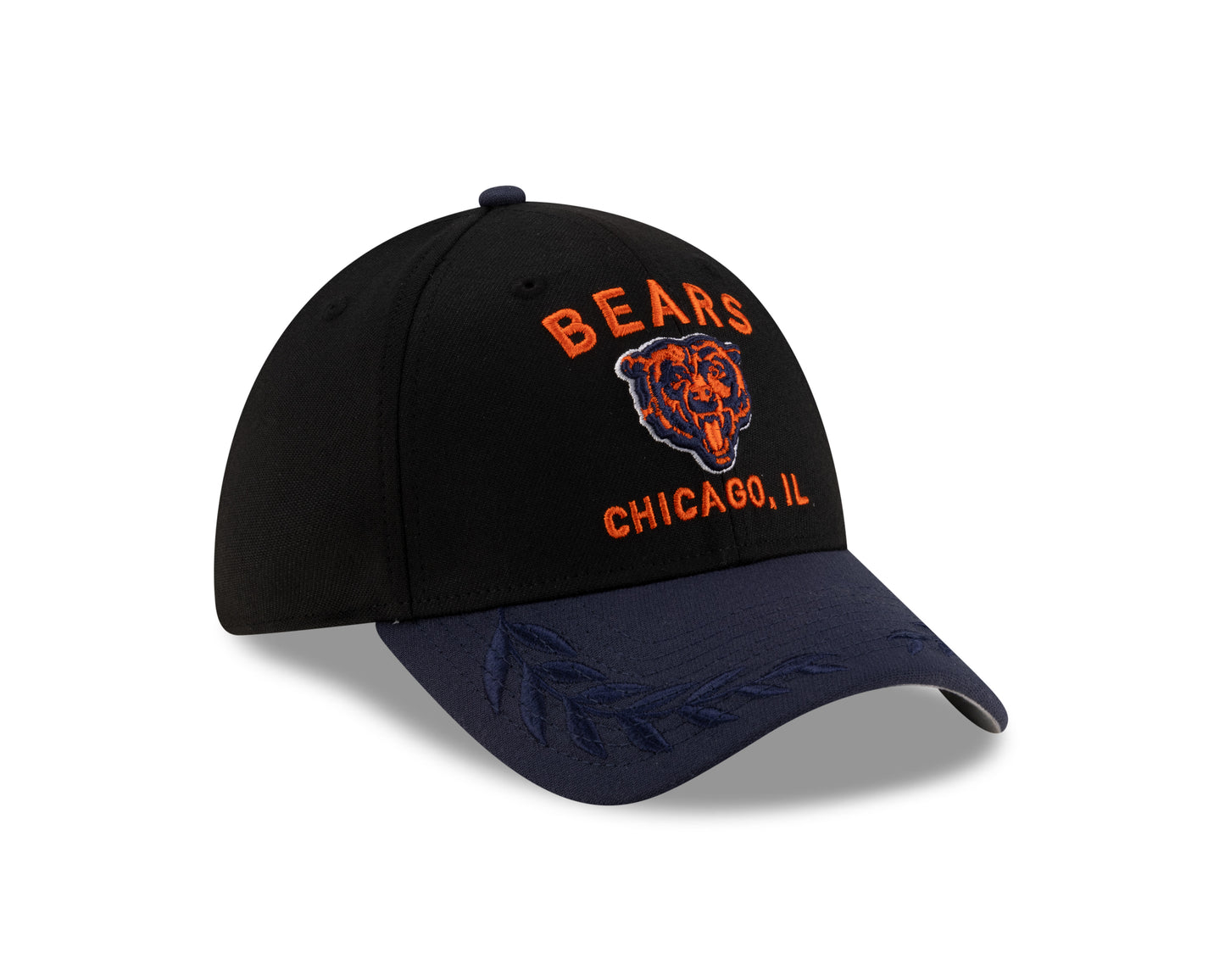 Men's Chicago Bears New Era 2025 NFL Draft Black 39THIRTY Flex Fit Hat - Pro Jersey Sports