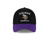 Men's Minnesota Vikings New Era 2025 NFL Draft Black 39THIRTY Flex Fit Hat - Pro Jersey Sports