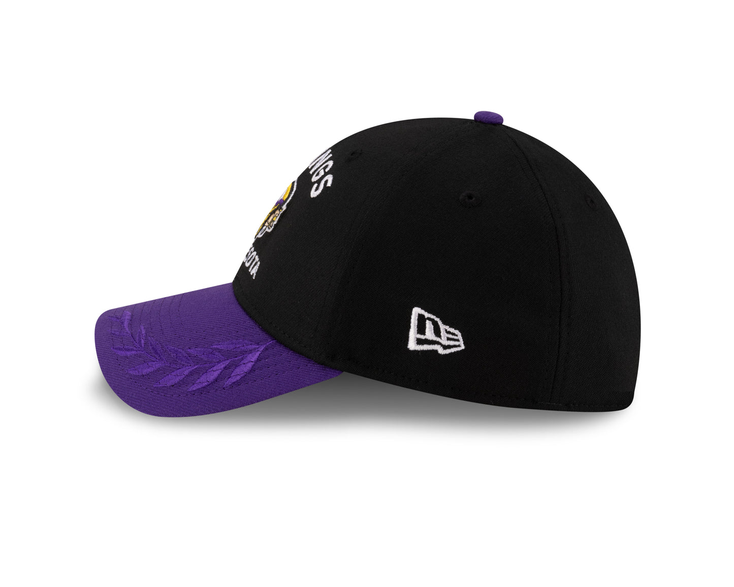Men's Minnesota Vikings New Era 2025 NFL Draft Black 39THIRTY Flex Fit Hat