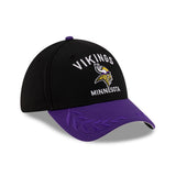 Men's Minnesota Vikings New Era 2025 NFL Draft Black 39THIRTY Flex Fit Hat - Pro Jersey Sports