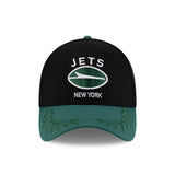 Men's New York Jets New Era 2025 NFL Draft Black 39THIRTY Flex Fit Hat - Pro Jersey Sports