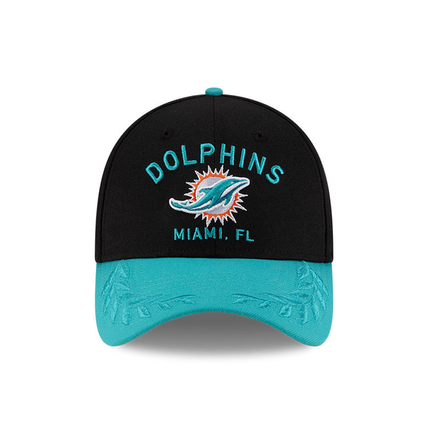 Men's Miami Dolphins New Era 2025 NFL Draft Black 39THIRTY Flex Fit Hat - Pro Jersey Sports