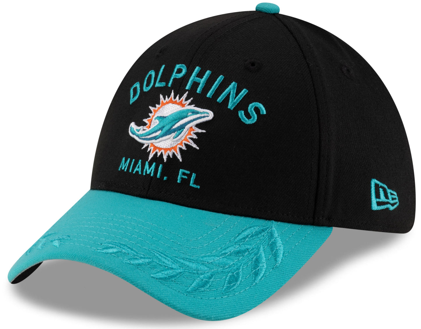 Men's Miami Dolphins New Era 2025 NFL Draft Black 39THIRTY Flex Fit Hat - Pro Jersey Sports