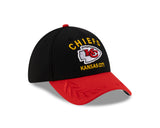 Men's Kansas City Chiefs New Era 2025 NFL Draft Black 39THIRTY Flex Fit Hat - Pro Jersey Sports