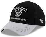 Men's Las Vegas Raiders New Era 2025 NFL Draft Black 39THIRTY Flex Fit Hat - Pro Jersey Sports