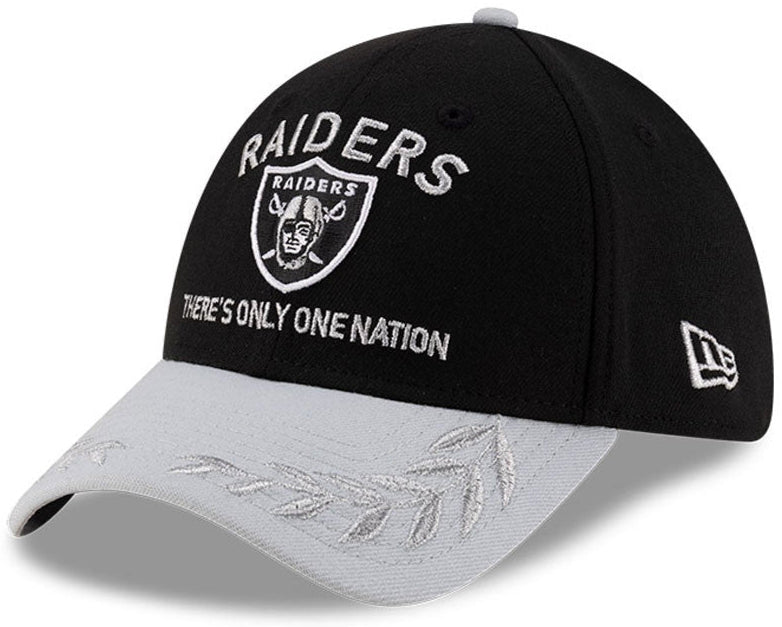Men's Las Vegas Raiders New Era 2025 NFL Draft Black 39THIRTY Flex Fit Hat - Pro Jersey Sports