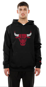 Men's Chicago Bulls New Era Black Fade Away Pullover Hoodie - Pro Jersey Sports