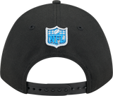 Men's Detroit Lions New Era Primary Logo Black M-Crown 9FORTY Snapback Adjustable Hat - Pro Jersey Sports