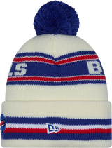 Buffalo Bills New Era Off White Knit Classic Cuffed Pom Knit - Pro Jersey Sports