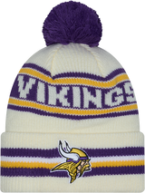 Minnesota Vikings New Era Off White Knit Classic Cuffed Pom Knit - Pro Jersey Sports