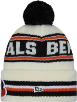 Cincinnati Bengals New Era Off White Knit Classic Cuffed Pom Knit - Pro Jersey Sports