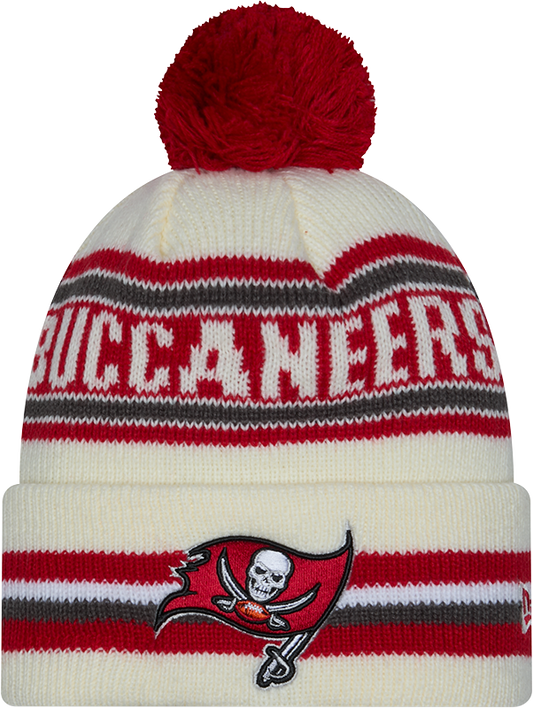 Tampa Bay Buccaneers 49ers New Era Off White Knit Classic Cuffed Pom Knit - Pro Jersey Sports