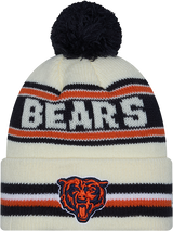 Chicago Bears New Era Off White Knit Classic Cuffed Pom Knit - Pro Jersey Sports