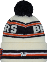 Chicago Bears New Era Off White Knit Classic Cuffed Pom Knit - Pro Jersey Sports