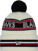 Chicago Blackhawks Off White New Era Knit Classic Cuffed Pom Knit - Pro Jersey Sports
