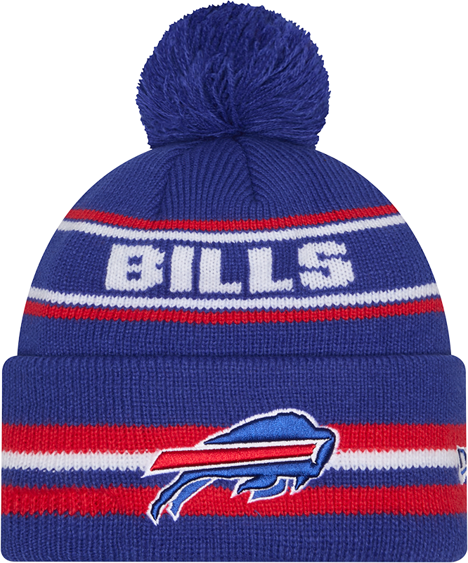 Buffalo Bills Blue New Era Knit Classic Cuffed Pom Knit - Pro Jersey Sports