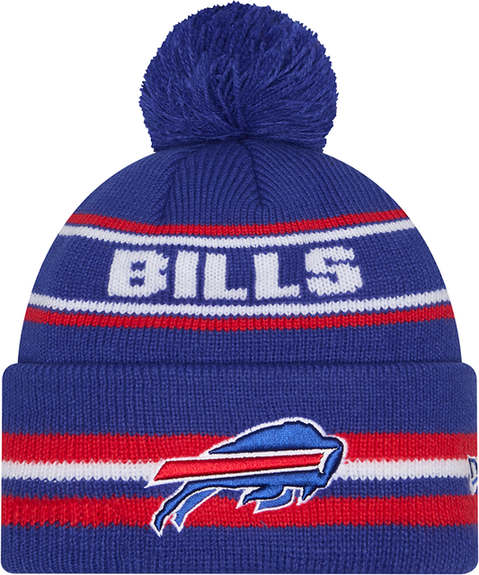 Buffalo Bills Blue New Era Knit Classic Cuffed Pom Knit - Pro Jersey Sports