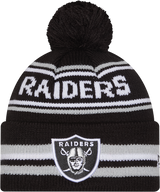 Las Vegas Raiders Black New Era Knit Classic Cuffed Pom Knit - Pro Jersey Sports
