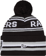 Las Vegas Raiders Black New Era Knit Classic Cuffed Pom Knit - Pro Jersey Sports