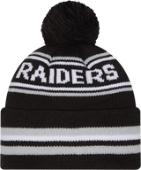 Las Vegas Raiders Black New Era Knit Classic Cuffed Pom Knit - Pro Jersey Sports