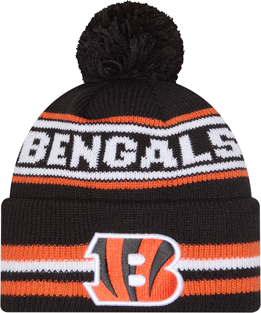 Cincinnati Bengals Black New Era Knit Classic Cuffed Pom Knit - Pro Jersey Sports