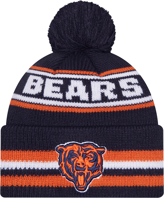 Chicago Bears Navy New Era Knit Classic Cuffed Pom Knit - Pro Jersey Sports