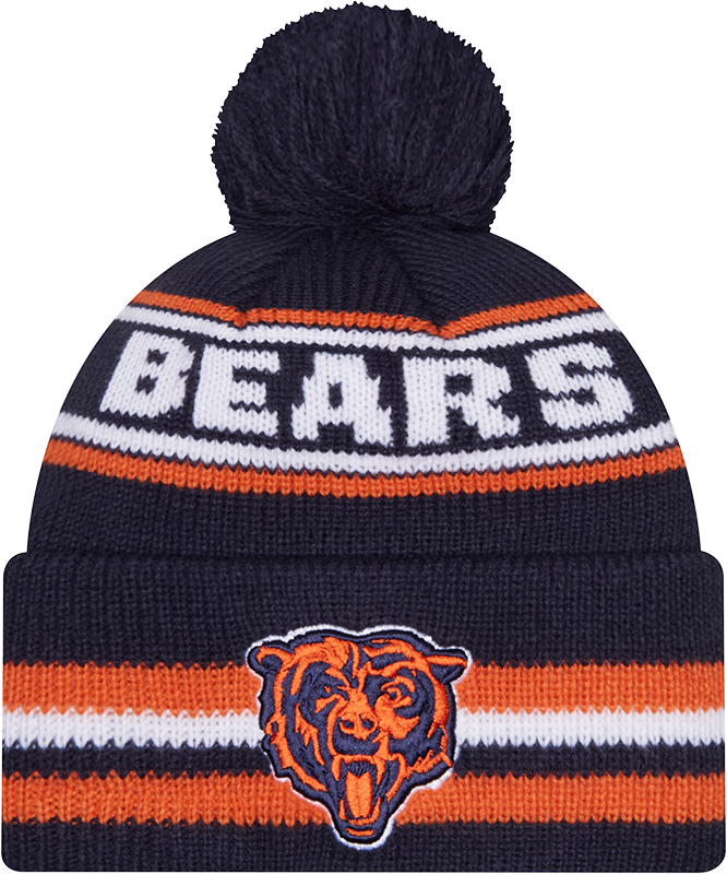Chicago Bears Navy New Era Knit Classic Cuffed Pom Knit - Pro Jersey Sports