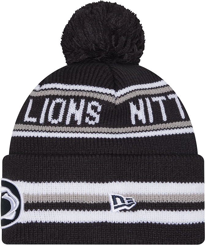 Penn State Nittany Lions New Era Knit Classic Cuffed Knit Hat with Pom -Navy - Pro Jersey Sports