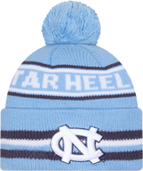 North Carolina Tar Heels New Era Classic Cuffed Knit Hat with Pom -Carolina Blue - Pro Jersey Sports