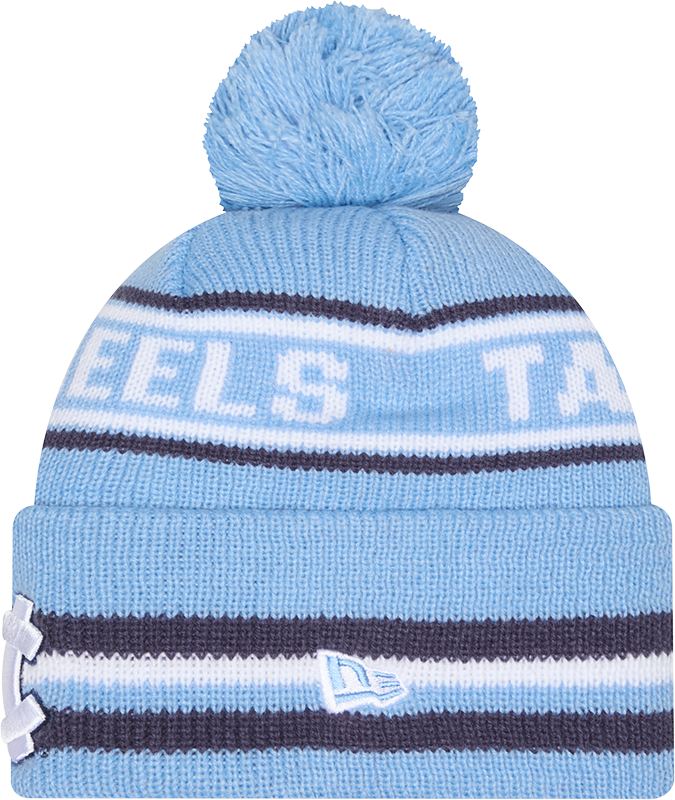 North Carolina Tar Heels New Era Classic Cuffed Knit Hat with Pom -Carolina Blue - Pro Jersey Sports