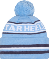 North Carolina Tar Heels New Era Classic Cuffed Knit Hat with Pom -Carolina Blue - Pro Jersey Sports