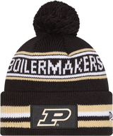 Purdue Boilermakers New Era Knit Classic Cuffed Knit Hat with Pom -Black - Pro Jersey Sports