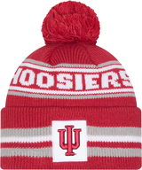 Indiana Hoosiers New Era Knit Classic Cuffed Knit Hat with Pom -Crimson - Pro Jersey Sports