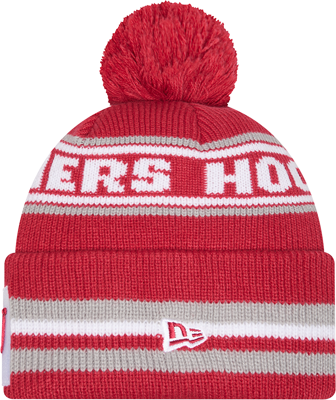 Indiana Hoosiers New Era Knit Classic Cuffed Knit Hat with Pom -Crimson - Pro Jersey Sports