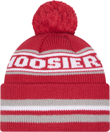 Indiana Hoosiers New Era Knit Classic Cuffed Knit Hat with Pom -Crimson - Pro Jersey Sports