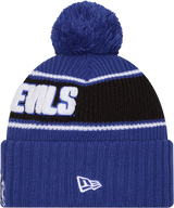 Duke Blue Devils New Era Bold Knit Cuffed Knit Hat with Pom - Royal - Pro Jersey Sports