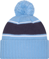 North Carolina Tar Heels New Era Bold Knit Cuffed Knit Hat with Pom - Carolina Blue - Pro Jersey Sports