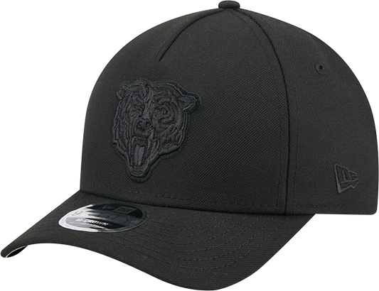 Chicago Bears New Era Black Tonal Primary 9FORTY A-Frame M-Crown Adjustable Hat - Pro Jersey Sports