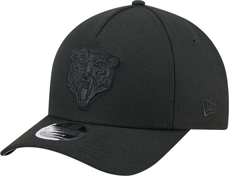 Chicago Bears New Era Black Tonal Primary 9FORTY A-Frame M-Crown Adjustable Hat - Pro Jersey Sports