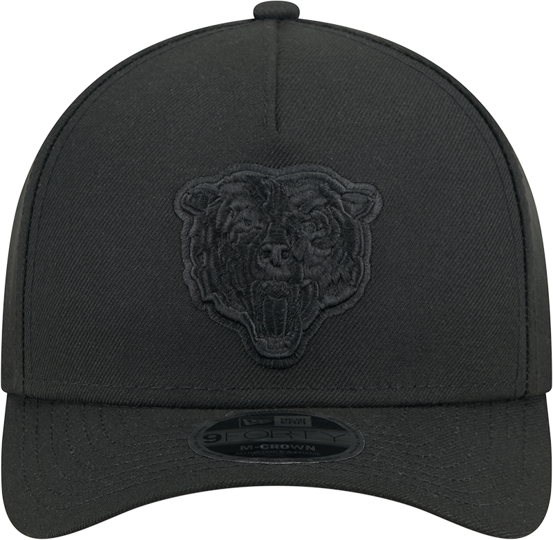 Chicago Bears New Era Black Tonal Primary 9FORTY A-Frame M-Crown Adjustable Hat - Pro Jersey Sports
