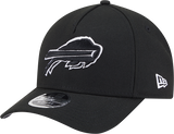 Buffalo Bills New Era Black & White Primary 9FORTY A-Frame M-Crown Adjustable Hat - Pro Jersey Sports