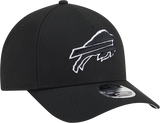 Buffalo Bills New Era Black & White Primary 9FORTY A-Frame M-Crown Adjustable Hat - Pro Jersey Sports