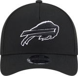 Buffalo Bills New Era Black & White Primary 9FORTY A-Frame M-Crown Adjustable Hat - Pro Jersey Sports